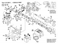 Bosch 0 601 930 342 GSB 9,6 VESP Batt-Oper Drill 9.6 V / GB Spare Parts GSB9,6VESP